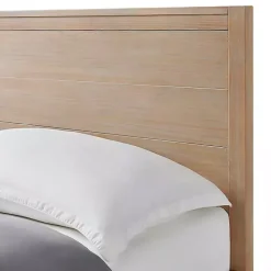 Kirklands Home Beds & Headboards|Natural Wood Grain Panel King Bed Tan