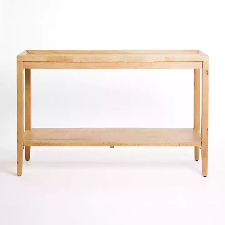 Kirklands Home Console Tables|Natural Wood Hughes Console Table Tan