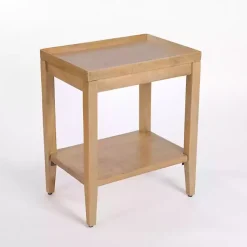 Kirklands Home Accent & End Tables|Natural Wood Hughes Side Table Tan