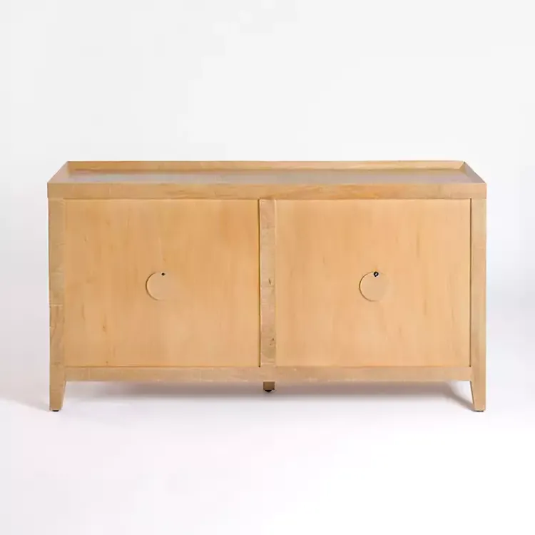 Kirklands Home Cabinets & Sideboards|Natural Wood Hughes Sliding Door Cabinet Tan