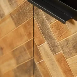 Kirklands Home Cabinets & Sideboards|Natural Wood Mosaic Paneling Cabinet