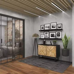 Kirklands Home Cabinets & Sideboards|Natural Wood Mosaic Paneling Cabinet