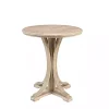 Kirklands Home Accent & End Tables|Natural Wood Pedestal Martha Stewart Accent Table