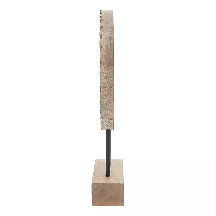 Sale Natural Wood Pinwheel Figurine Statues & Figurines