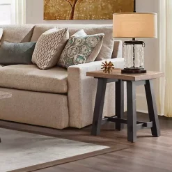 Kirklands Home Accent & End Tables|Natural Wood Sawhorse Accent Table