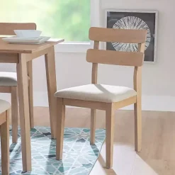 Kirklands Home Dining Chairs|Natural Wood Slatted Back Dining Chairs, Set of 2 Gray