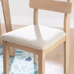 Kirklands Home Dining Chairs|Natural Wood Slatted Back Dining Chairs, Set of 2 Gray