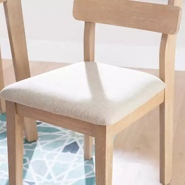 Kirklands Home Dining Chairs|Natural Wood Slatted Back Dining Chairs, Set of 2 Gray