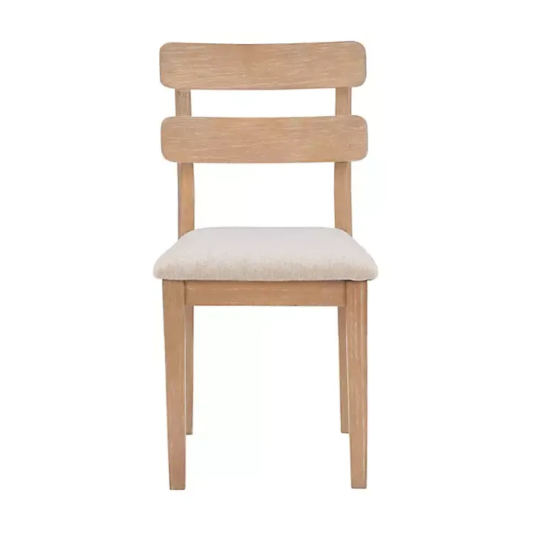 Kirklands Home Dining Chairs|Natural Wood Slatted Back Dining Chairs, Set of 2 Gray