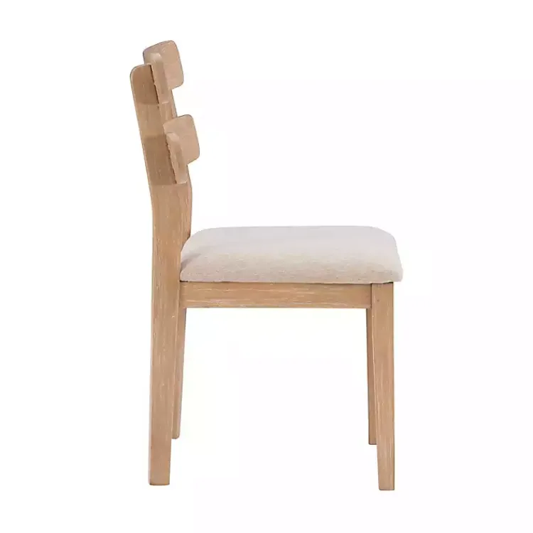 Kirklands Home Dining Chairs|Natural Wood Slatted Back Dining Chairs, Set of 2 Gray