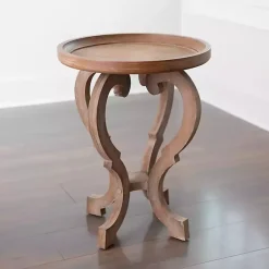 Kirklands Home Accent & End Tables|Natural Wooden Parker Accent Table Brown
