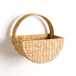 Kirklands Home Wall Storage|Natural Woven Basket Wall Shelf