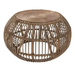 Kirklands Home Coffee Tables|Natural Woven Rat Round Coffee Table Tan