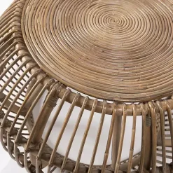 Kirklands Home Coffee Tables|Natural Woven Rat Round Coffee Table Tan