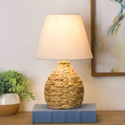 Kirklands Home Table Lamps|Natural Woven Seagrass Table Lamp Tan