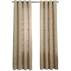 Kirklands Home Curtains & Drapes|Natural Woven Single Curtain Panel, 84 in. Tan