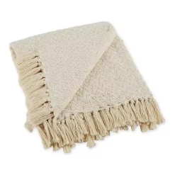 Natural Woven Zig Zag Throw Blankets & Throws