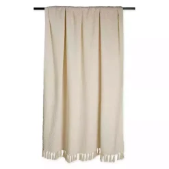 Natural Woven Zig Zag Throw Blankets & Throws