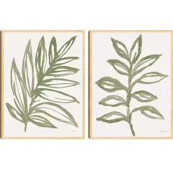 Kirklands Home Canvas Art|Nature in Sage Framed Canvas Art Prints, Set of 2