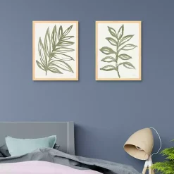 Kirklands Home Canvas Art|Nature in Sage Framed Canvas Art Prints, Set of 2