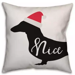 Discount Naughty or Nice Dog Christmas Pillow Pillows