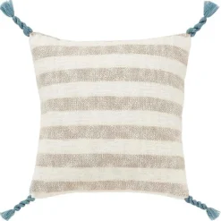 Hot Nautical Stripe & Blue Tassel Pillow Pillows