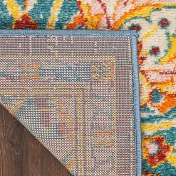 Kirklands Home Area Rugs|Navy & Multi Floral Medallion Area Rug, 5x7