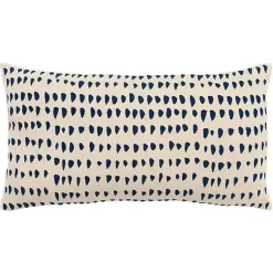 Outlet Navy and Natural Animal Patterned Lumbar Pillow Pillows