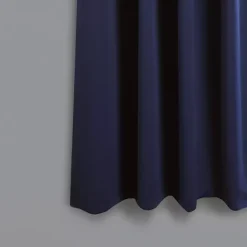 Kirklands Home Curtains & Drapes|Navy Back Tab Blackout Curtain Panel Set, 63 in. Blue