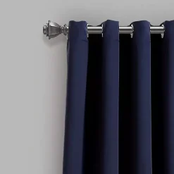 Kirklands Home Curtains & Drapes|Navy Blackout Curtain Panel Set, 108 in. Blue