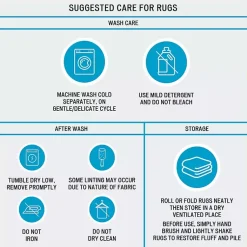 Kirklands Home Bathroom Rugs|Navy Border Cotton Bath Mat, 27x45 Blue