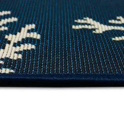 Kirklands Home Outdoor Rugs|Navy Blue Coral Indoor/Outdoor Rug, 2x3