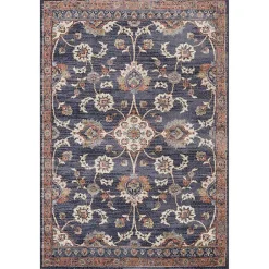 Kirklands Home Area Rugs|Navy Floral Area Rug, 5x8 Blue