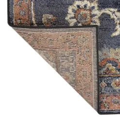 Kirklands Home Area Rugs|Navy Floral Runner Blue