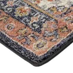 Kirklands Home Area Rugs|Navy Floral Runner Blue