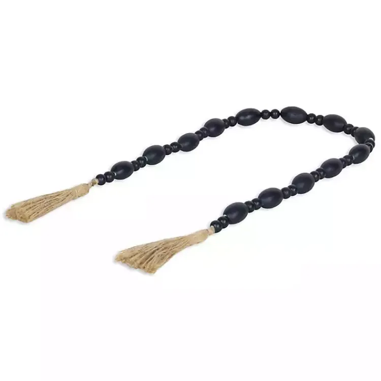 Discount Navy Oval Bead Wood Garland Decorative Accents