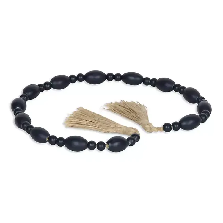 Discount Navy Oval Bead Wood Garland Decorative Accents