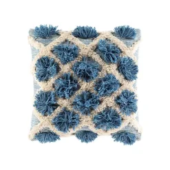 Outlet Navy Pom Pom Pillow Pillows