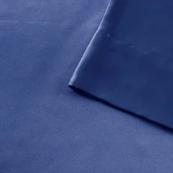 Kirklands Home Bed Sheets|Navy Satin 6-pc. Full Sheet Set Blue