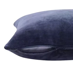Navy Velvet Handmade Throw Pillow Pillows