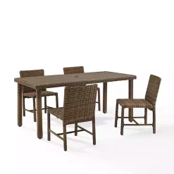 Kirklands Home Outdoor Dining|Navy Blue Wicker 5-pc. Outdoor Dining Set
