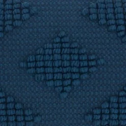Sale Navy Woven Diamonds Lumbar Pillow Pillows