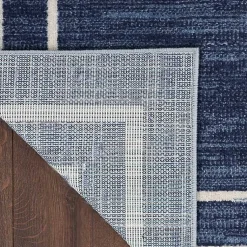 Kirklands Home Outdoor Rugs|Navy Bordered Indoor/Outdoor Area Rug, 6x9 Blue