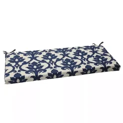 Kirklands Home Outdoor Cushions & Pillows|Navy Bosco Outdoor Bench Cushion Blue