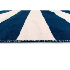 Kirklands Home Outdoor Rugs|Navy Cabana Stripe Indoor/Outdoor Area Rug, 3x5
