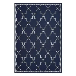 Kirklands Home Outdoor Rugs|Navy Caden Outdoor Area Rug, 5x7