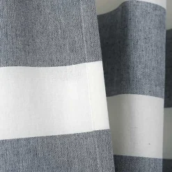 Kirklands Home Curtains & Drapes|Navy Cape Cod Stripe Curtain Panel Set, 84 in.