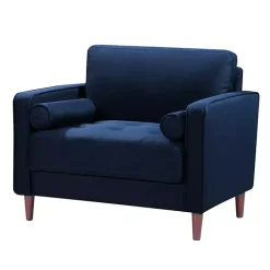 Kirklands Home Accent Chairs|Navy Chelsea Modern Accent Chair Blue