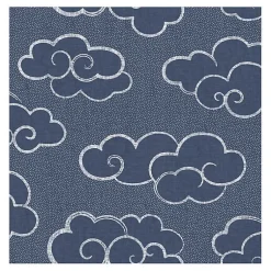 Kirklands Home Wall Murals & Wallpaper|Navy Cloudy Skies Peel & Stick Wallpaper Blue