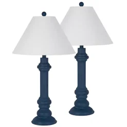 Kirklands Home Table Lamps|Navy Coastal Ariel Table Lamps, Set of 2